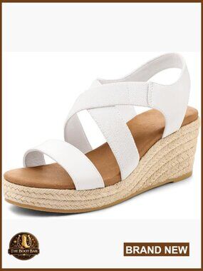 Wedge Platform Sandals Espadrilles Open Toe Ankle Strap Summer Shoes